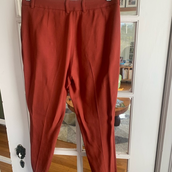 Sezane Burgundy Gustavo Slim Ankle Trousers - Picture 3 of 4